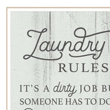 Laundry Rules 2 White Framed Print Bathroom Wall Art - Homeroots - Flyclothing LLC