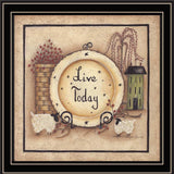 Live Today 2 Black Framed Print Wall Art - Homeroots - Flyclothing LLC