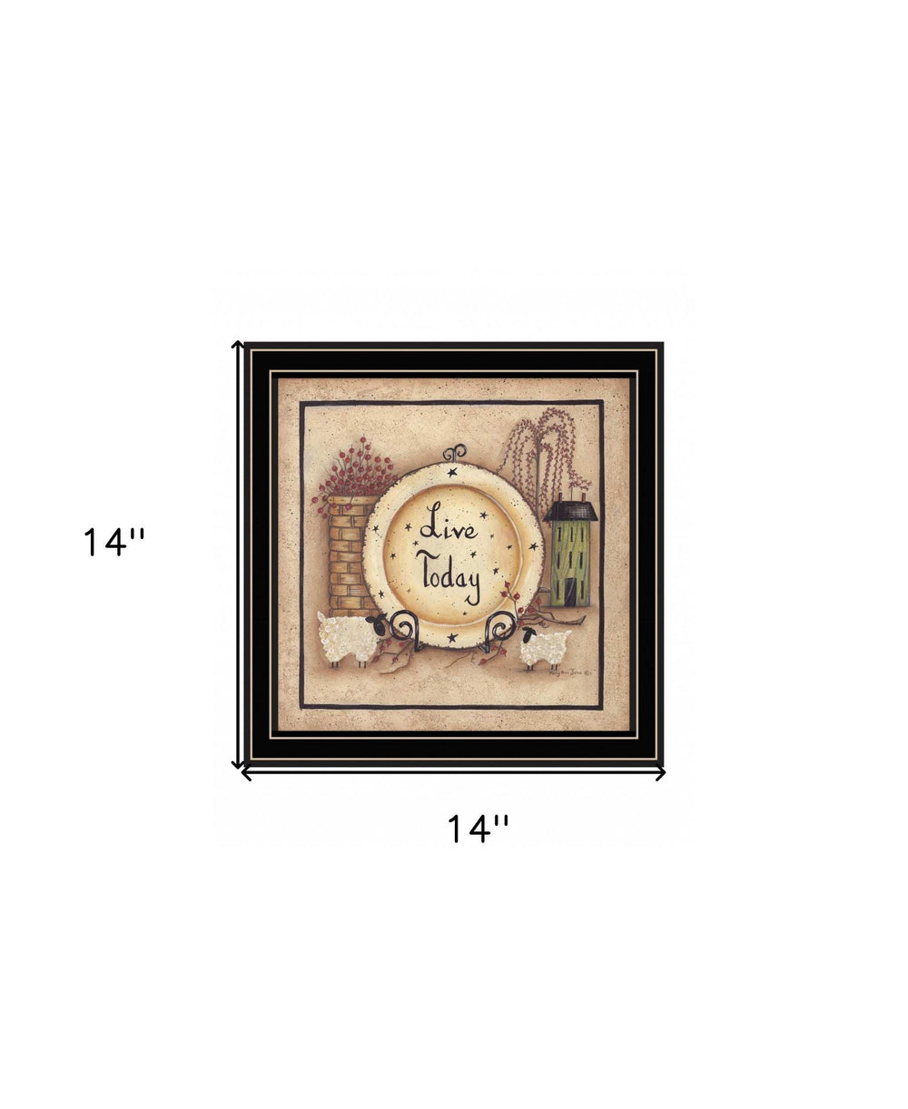 Live Today 2 Black Framed Print Wall Art - Homeroots - Flyclothing LLC