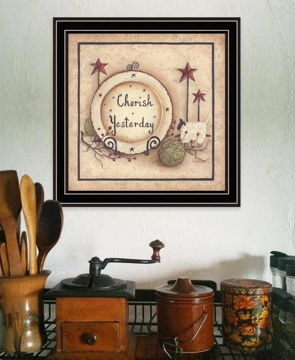 Cherish Yesterday 2 Black Framed Print Wall Art - Homeroots - Flyclothing LLC
