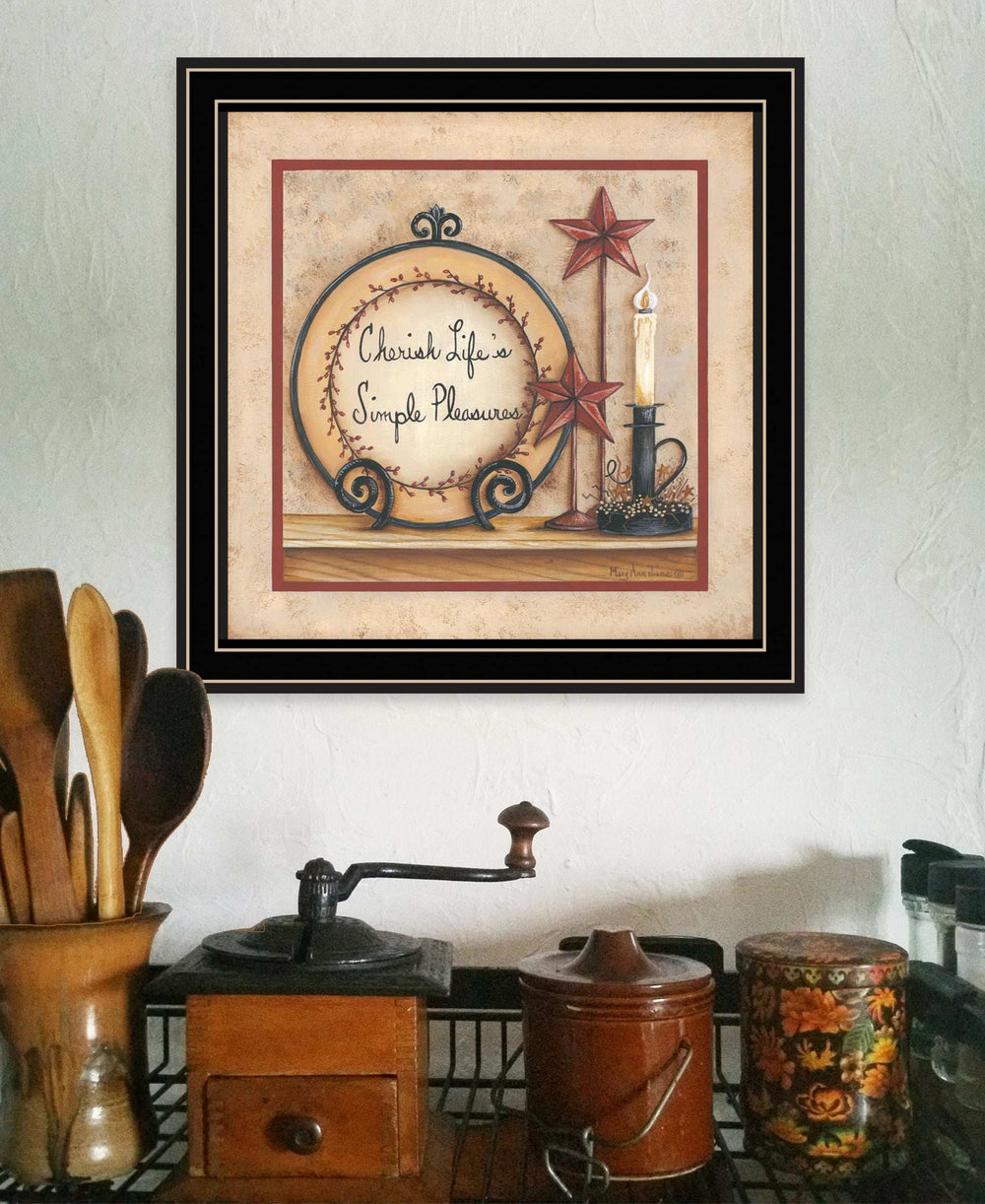 Simple Pleasures 3 Black Framed Print Wall Art - Homeroots - Flyclothing LLC