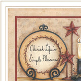 Simple Pleasures 4 White Framed Print Wall Art - Homeroots - Flyclothing LLC