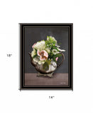 Vintage Floral Tea Pot 2 Black Framed Print Kitchen Wall Art - Homeroots - Flyclothing LLC