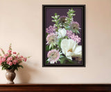 Wild For Plum Bouquet 2 Black Framed Print Wall Art - Homeroots - Flyclothing LLC