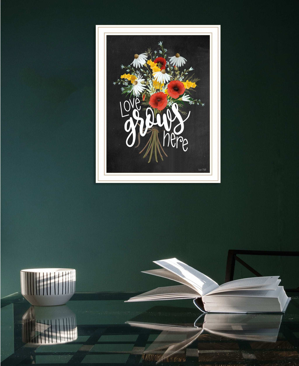 Tropical Sprig 1 White Framed Print Wall Art - Homeroots - Flyclothing LLC