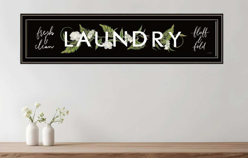 Laundry Fresh and Clean 1 Black Framed Print Bathroom Wall Art - Homeroots - Flyclothing LLC