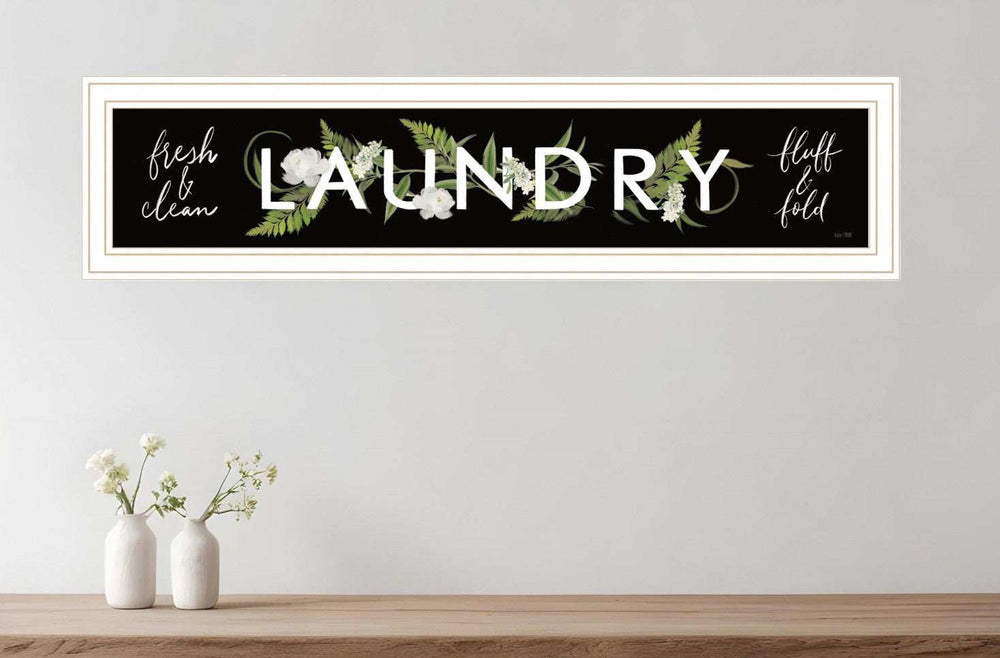 Laundry Fresh and Clean 2 White Framed Print Bathroom Wall Art - Homeroots - Flyclothing LLC