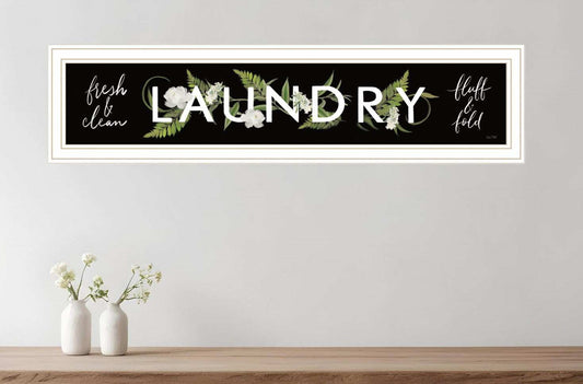 Laundry Fresh and Clean 2 White Framed Print Bathroom Wall Art - Homeroots - Flyclothing LLC