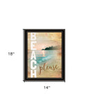 Beach Please 2 Black Framed Print Wall Art - Homeroots - Flyclothing LLC