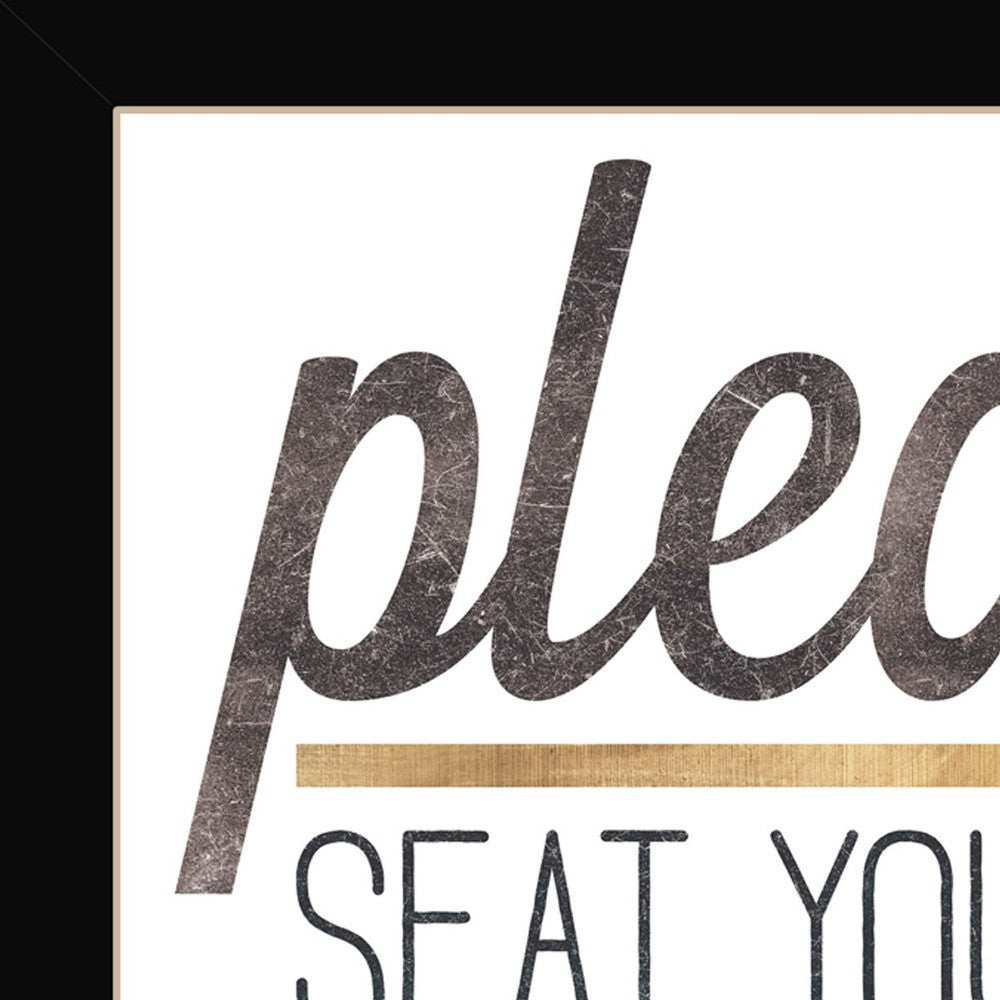 Please Seat Yourself 1 Black Framed Print Wall Art - Homeroots - Flyclothing LLC