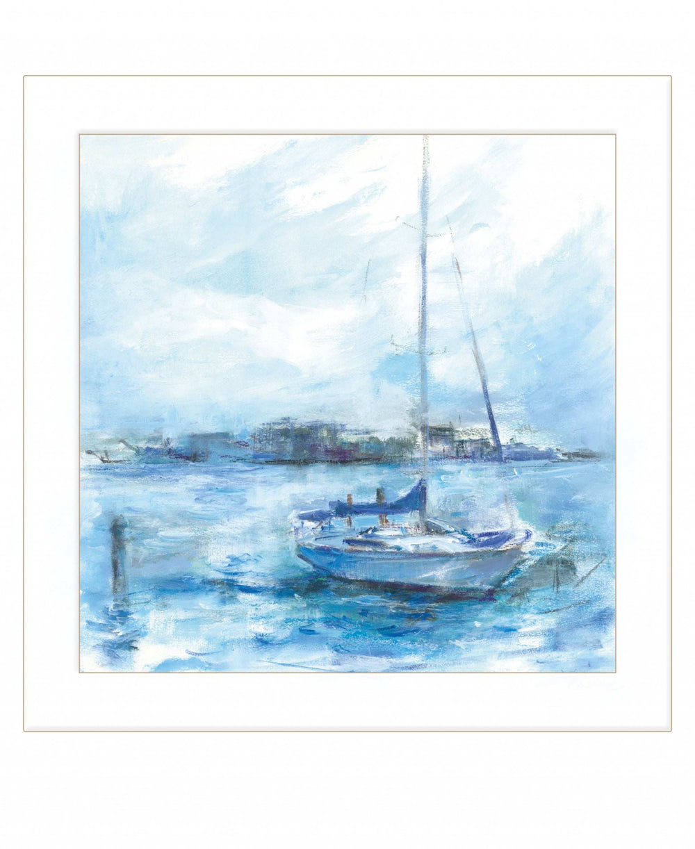 Serenity Sloop 1 White Framed Print Wall Art - Homeroots - Flyclothing LLC