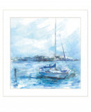 Serenity Sloop 1 White Framed Print Wall Art - Homeroots - Flyclothing LLC