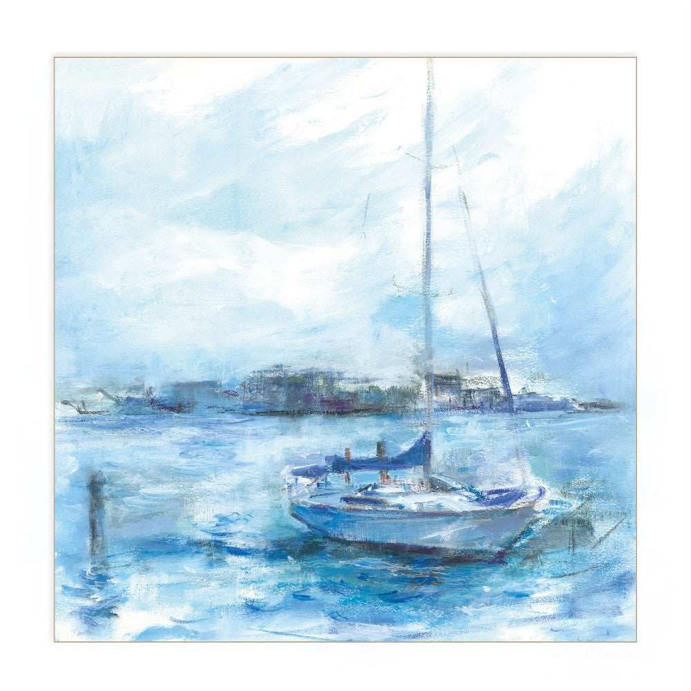 Serenity Sloop 1 White Framed Print Wall Art - Homeroots - Flyclothing LLC