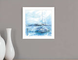 Serenity Sloop 1 White Framed Print Wall Art - Homeroots - Flyclothing LLC