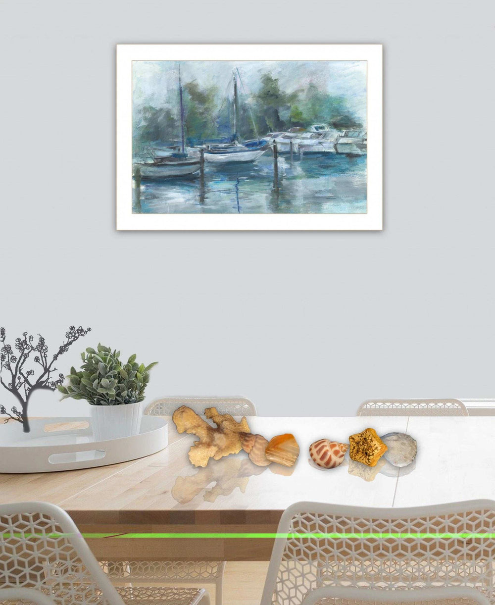 Lagoon 1 White Framed Print Wall Art - Homeroots - Flyclothing LLC