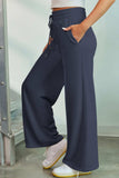 Drawstring Wide Leg Pants with Pockets - Trendsi - Flyclothing LLC