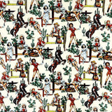 Rockmount Ranch Ware Vintage Cowgirl Western Cotton Bandana in Ivory - Rockmount Clothing - Flyclothing LLC