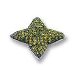 41704 - Rhodium + Ruthenium 925 Sterling Silver Pendant with AAA Grade CZ in Citrine - Alamode - Flyclothing LLC