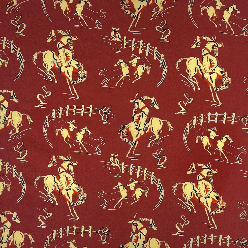 Rockmount Ranch Ware Vintage Rockmount Bronc Western Cotton Bandana in Red - Rockmount Clothing - Flyclothing LLC