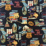 Rockmount Ranch Ware Route 66 Western Cotton Bandana in Black - Rockmount Clothing - Flyclothing LLC