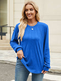 Round Neck Long Sleeve T-Shirt - Trendsi - Flyclothing LLC