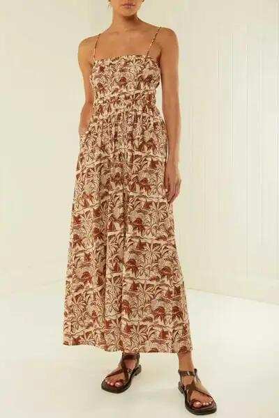 Printed Square Neck Cami Dress - Trendsi - Flyclothing LLC