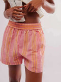 Elastic Waist Shorts - Trendsi - Flyclothing LLC