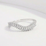 925 Sterling Silver Inlaid Zircon Ring - Trendsi - Flyclothing LLC