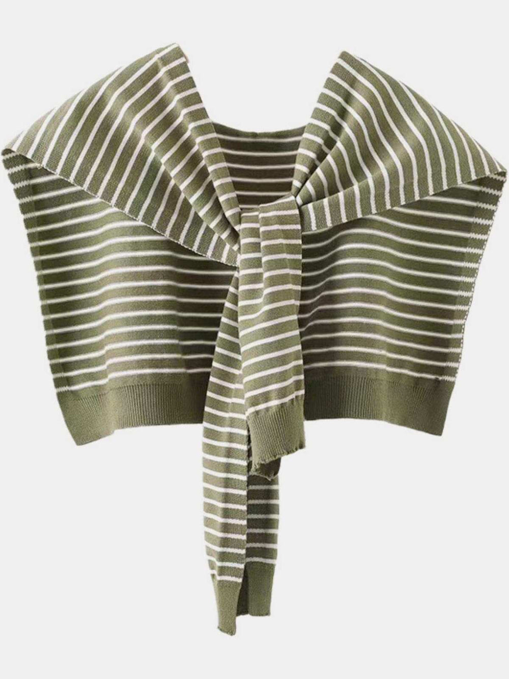 Striped Contrast Knit Wrap - Trendsi - Flyclothing LLC