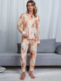 Tie-Dye Round Neck Top and Pants Lounge Set - Trendsi - Flyclothing LLC