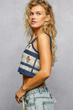 POL Floral Embroidered Cropped Crochet Cami with Scalloped Hem - Trendsi - Flyclothing LLC