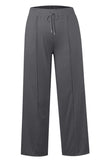 Drawstring Elastic Waist Wide Leg Pants - Trendsi - Flyclothing LLC