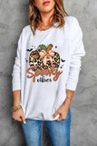 Graphic Round Neck Long Sleeve Sweatshirt - Trendsi - Flyclothing LLC