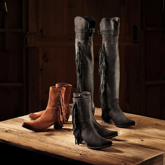 Stetson Glam Over-The-Knee Fringe Boot - Stetson - Flyclothing LLC