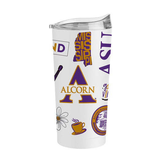Alcorn State 20oz Native Powder Coat Tumbler - Logo Brands - Flyclothing LLC