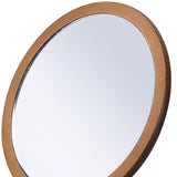 10" Brown Round Framed Makeup Shaving Tabletop Mirror - Homeroots - Flyclothing LLC