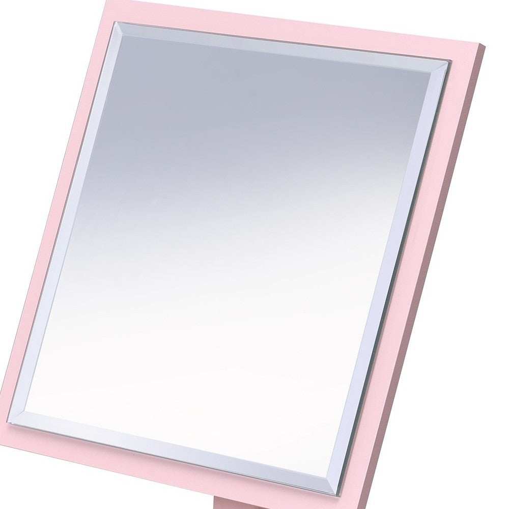 Pink Rectangle Makeup Shaving Tabletop Mirror - Homeroots - Flyclothing LLC