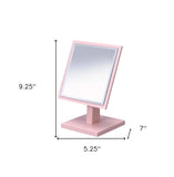 Pink Rectangle Makeup Shaving Tabletop Mirror - Homeroots - Flyclothing LLC