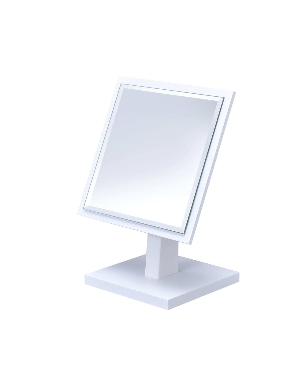 White Rectangle Makeup Shaving Tabletop Mirror - Homeroots - Flyclothing LLC