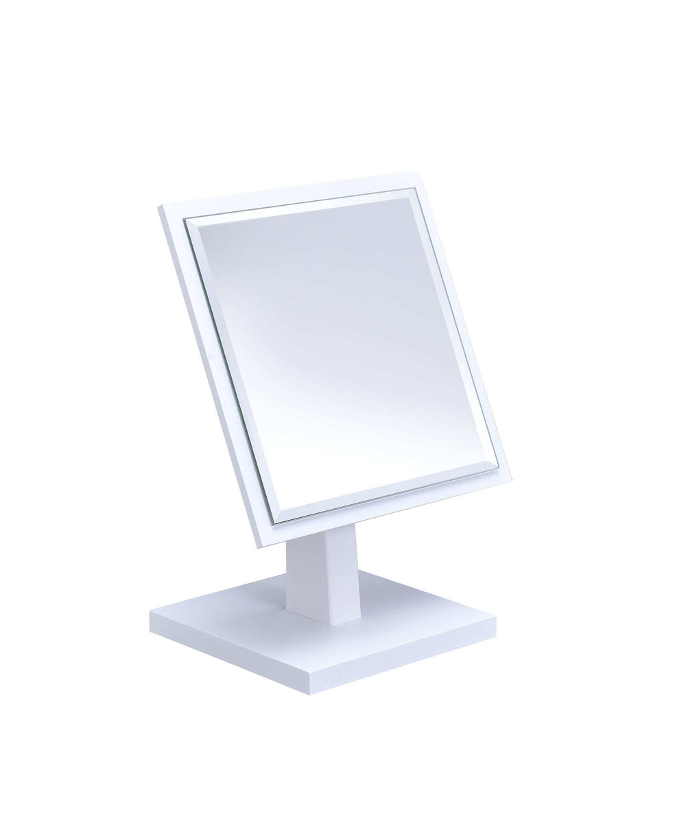 White Rectangle Makeup Shaving Tabletop Mirror - Homeroots - Flyclothing LLC