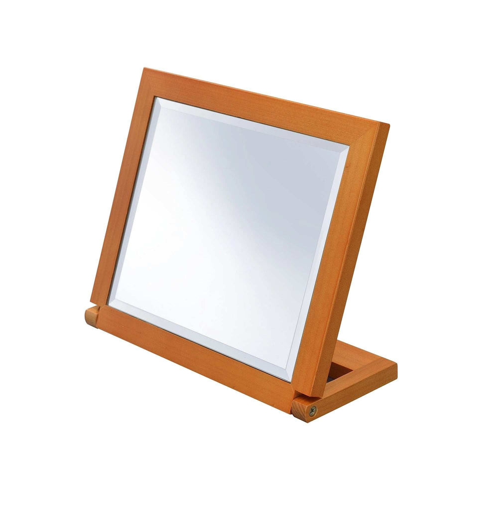 Brown Rectangle Makeup Shaving Tabletop Mirror - Homeroots - Flyclothing LLC