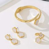 18K Gold-Plated Flower Jewelry Set - Trendsi - Flyclothing LLC
