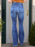 Raw Hem Distressed Bootcut Jeans - Trendsi - Flyclothing LLC