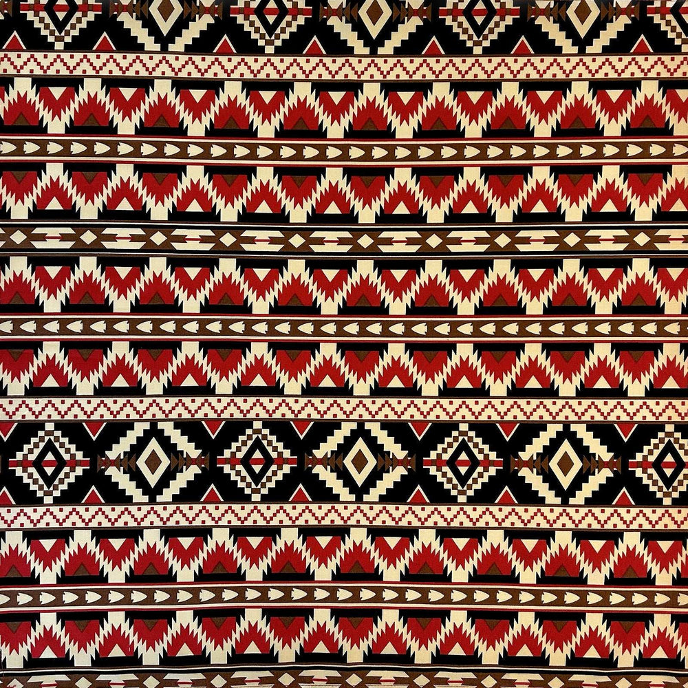 Rockmount Ranch Ware Native Print Western Cotton Bandana in Red & Brown - Rockmount Clothing - Flyclothing LLC