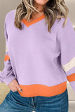 Color Block Long Sleeve Sweatshirt - Trendsi - Flyclothing LLC