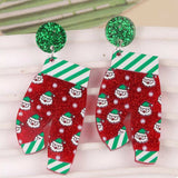 Christmas Holiday Santa Dangle Earrings - Trendsi - Flyclothing LLC