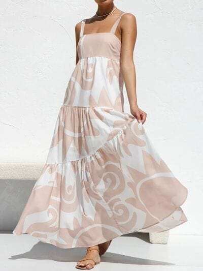 Square Neck Wide Strap Maxi Dress - Trendsi - Flyclothing LLC