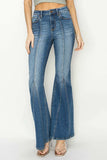 RISEN Full Size High Rise Front Seam Detailed Flare Jeans - Trendsi - Flyclothing LLC