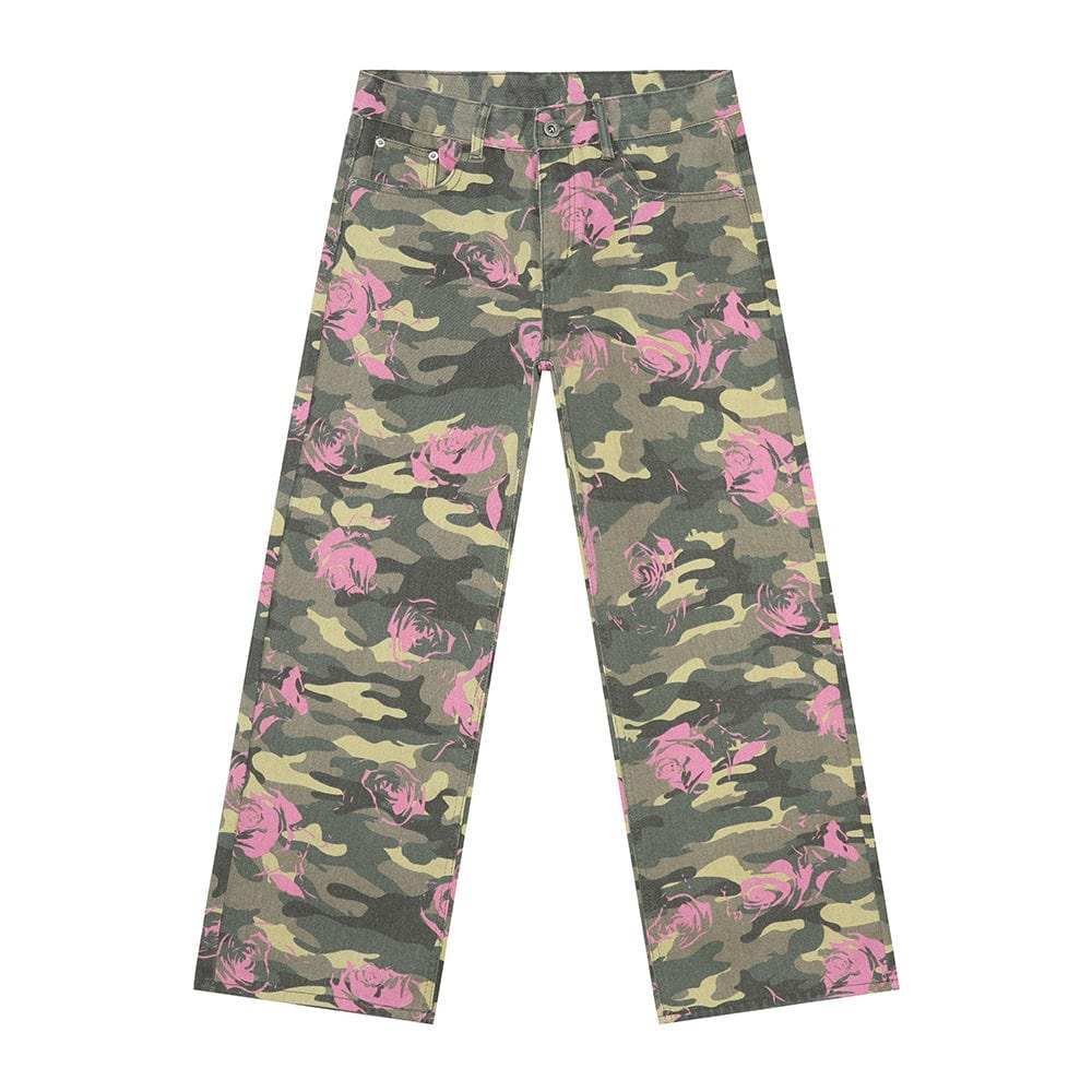 Camouflage Jeans with Pockets - Trendsi - Flyclothing LLC