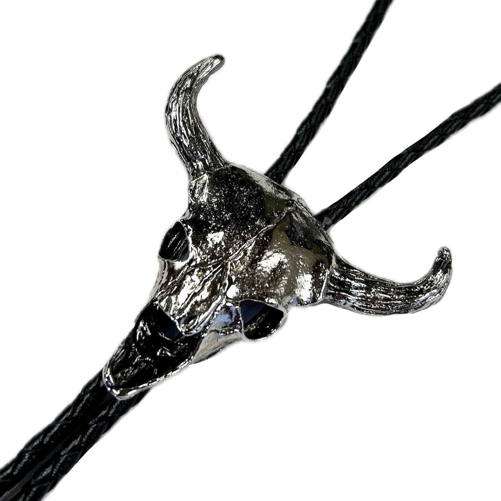 Rockmount Ranch Ware Large Silver Steer Skull Western Western Bolo Tie - Rockmount Clothing - Flyclothing LLC